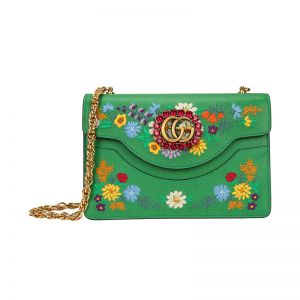 gucci 古驰女士绿色单肩包