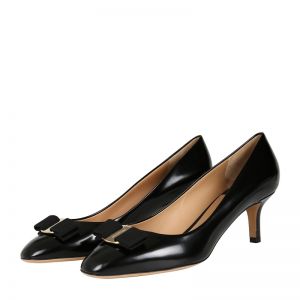 ferragamo 菲拉格慕女士黑色女式高跟皮鞋